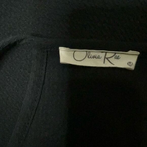 Olivia Rae, Black Textured Fit & Flare Dress Sleeveless Racerback Women’s Medium - Picture 8 of 10